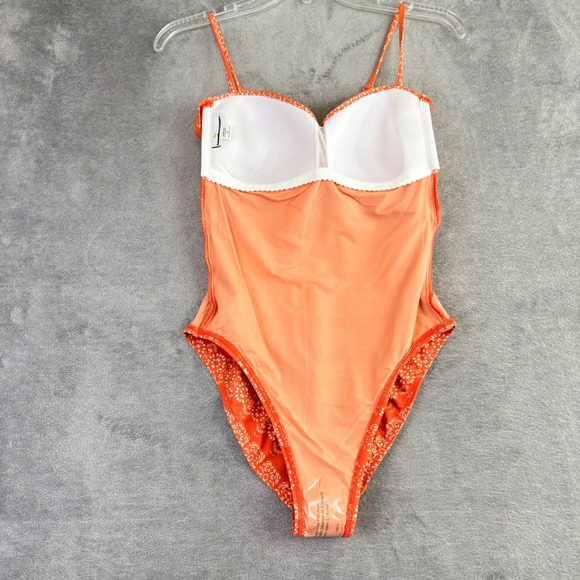 Robin Piccone 6 Swimsuit Isla Plunge One Piece Body Shaping Terracotta NWOT - Picture 9 of 12